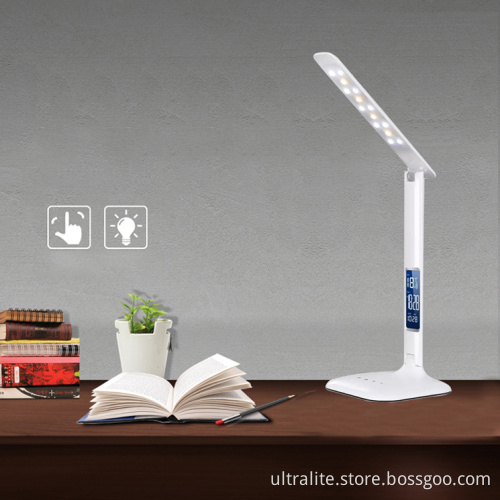 LED-Mul-Funktionstischlampe mit Kalender und Thermometer
